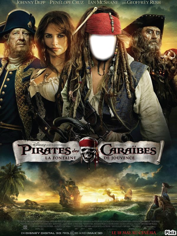pirate des caraibes Fotomontažas