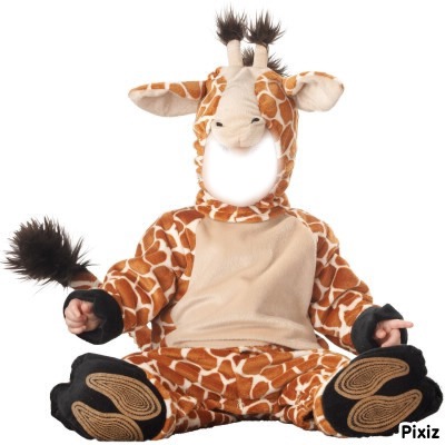 girafe bébé Fotomontáž