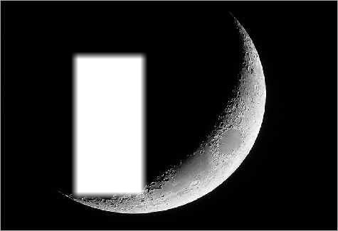 sur la lune Fotomontage