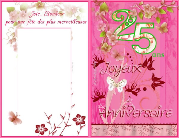 25 ans Photo frame effect
