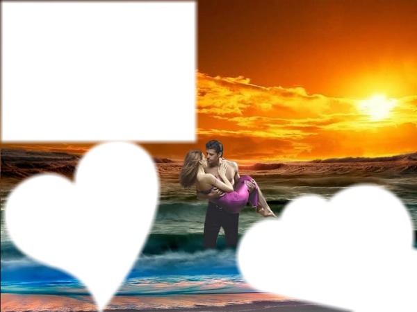 romance de playa Photomontage