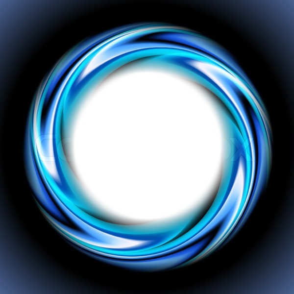 blue round Photo frame effect