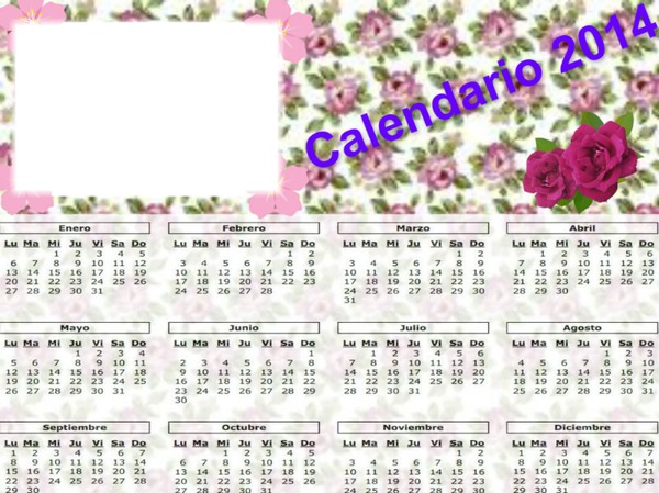 calendario 2014 Fotómontázs