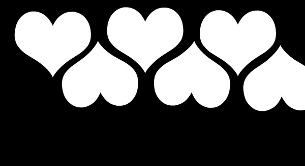 siyah foto içinde kalpler Valokuvamontaasi