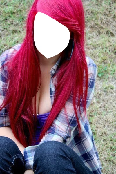 hair red フォトモンタージュ