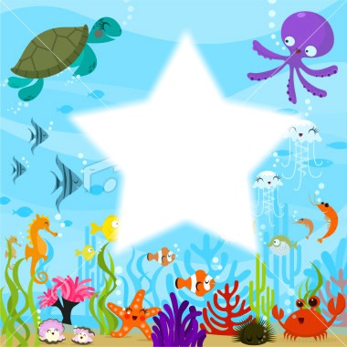 star under the sea Photo frame effect