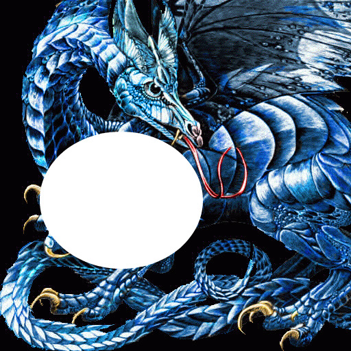 Blue Dragon Photo frame effect