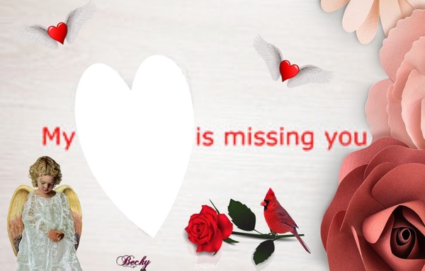 my heart is missing you Photo frame effect