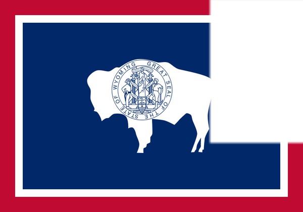 Wyoming flag Montage photo