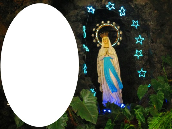 Virgen de Lourdes Fotomontaż