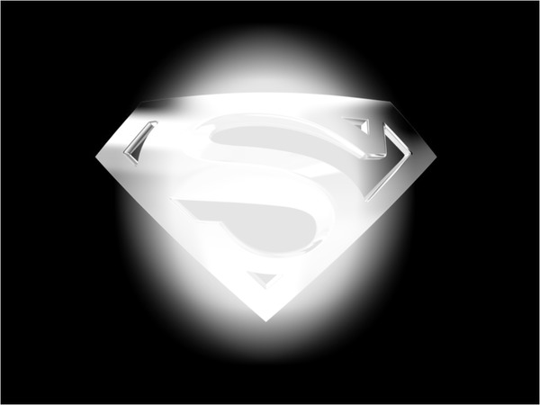 logo superman noir et blancs Montaje fotografico