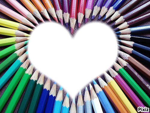 coeur crayon Фотомонтаж