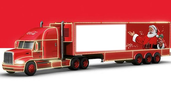 caminhão de natal Photomontage