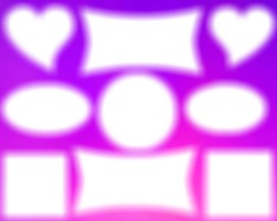 9 formes fond violet Photomontage