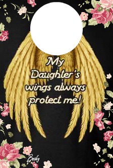 my daughters wings Photo frame effect