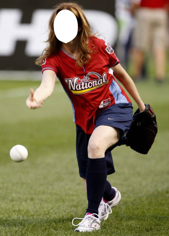Jugadora de beisbol Fotomontage