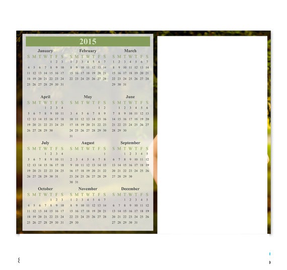 calendrier 2015 Valokuvamontaasi