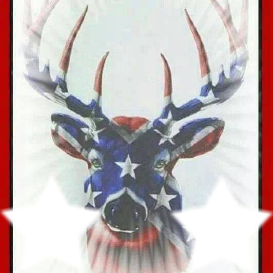 redneck deer Photo frame effect