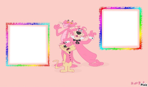 pantera rosa y amigos Photo frame effect