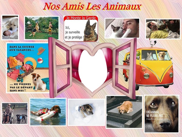 Nos Amis Les Animaux Fotomontaggio