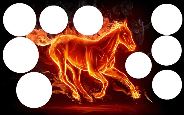 cheval feu 9 photo Montage photo