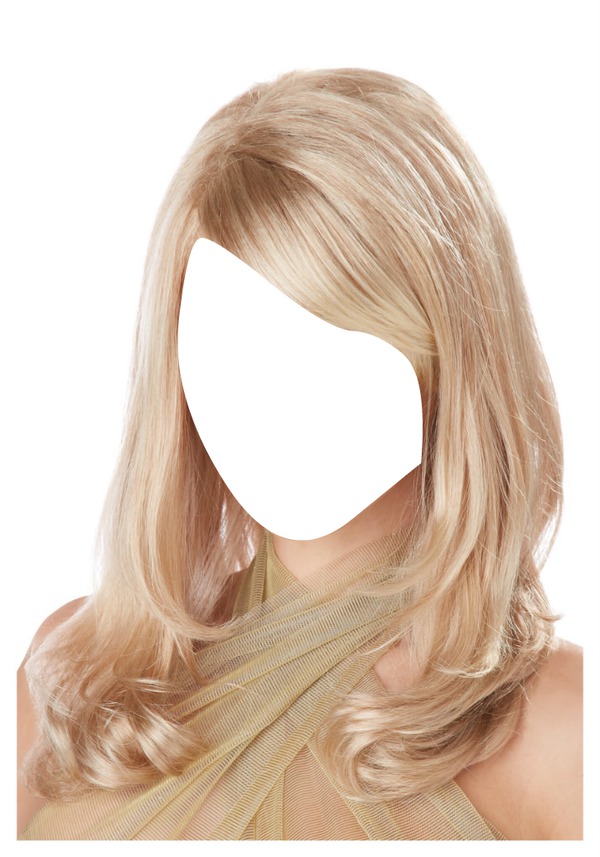 blonde hair Фотомонтажа