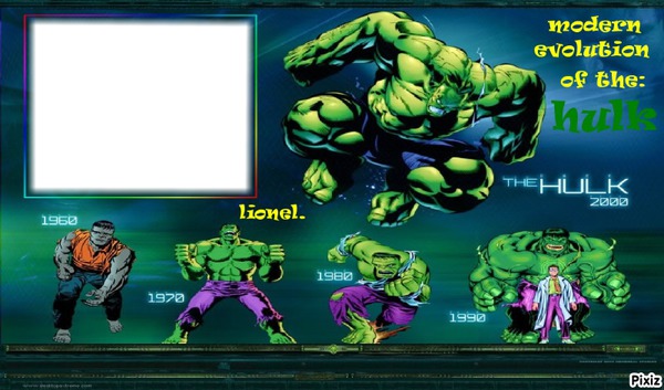 moderna evolucion de hulk Fotomontaža