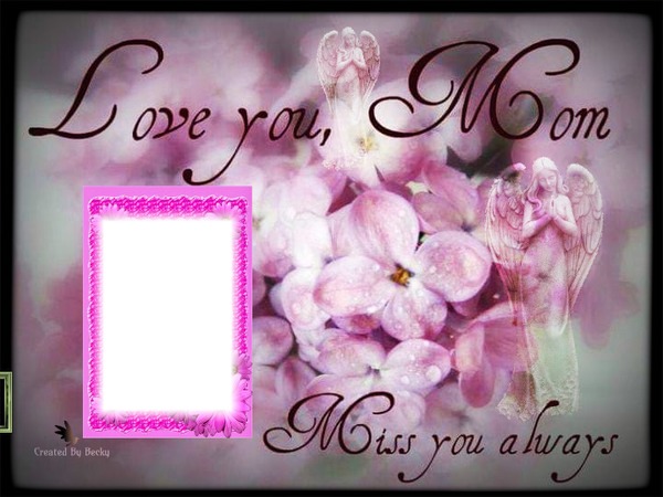 LOVE YOU MOM Photo frame effect