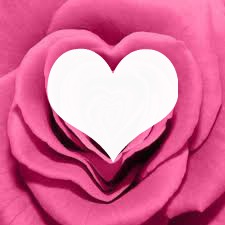 coração rosa Fotomontasje