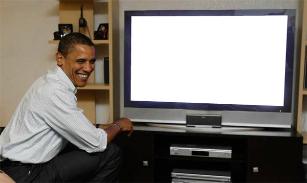Obama television program Fotomontáž