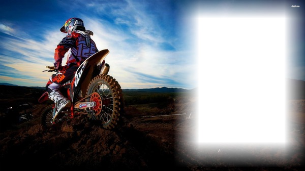 moto cross Photo frame effect