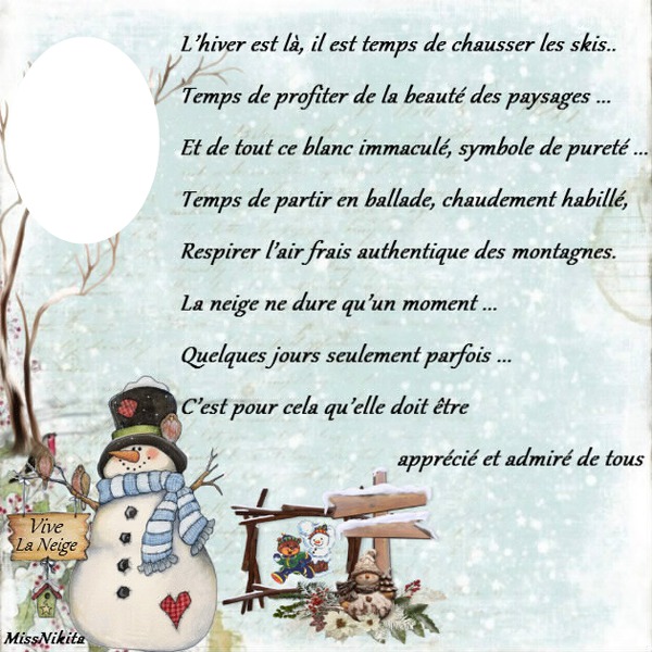 Vive la neige   !! Fotomontaż