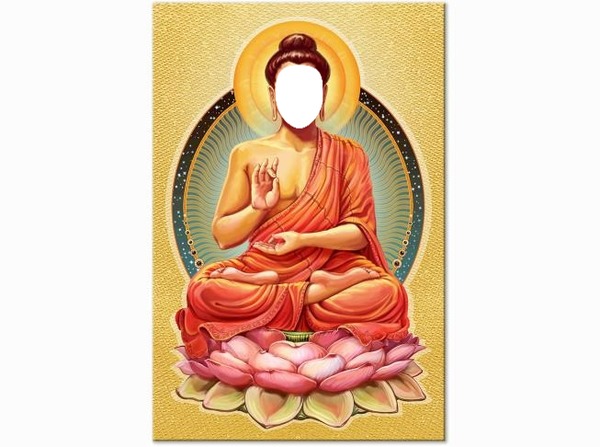 buddha femme Photo frame effect