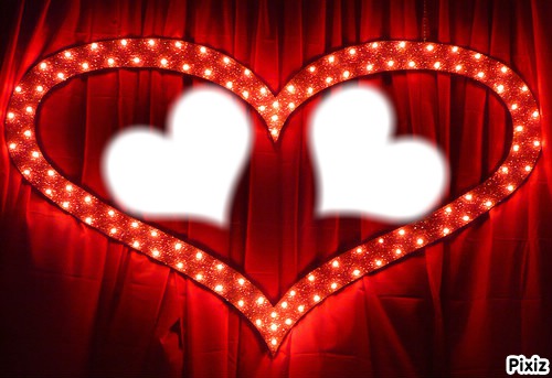 double coeur Photo frame effect