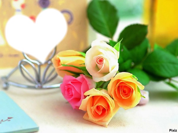 bouquet de roses Φωτομοντάζ