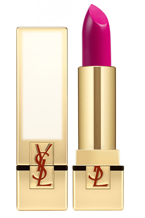 Yves Saint Laurent Rouge Pur Couture Lipstick in Fuchsia Fotomontaż