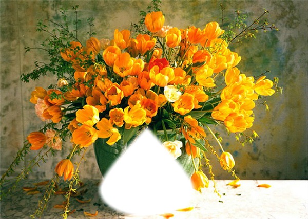 bouquet de fleurs Photomontage