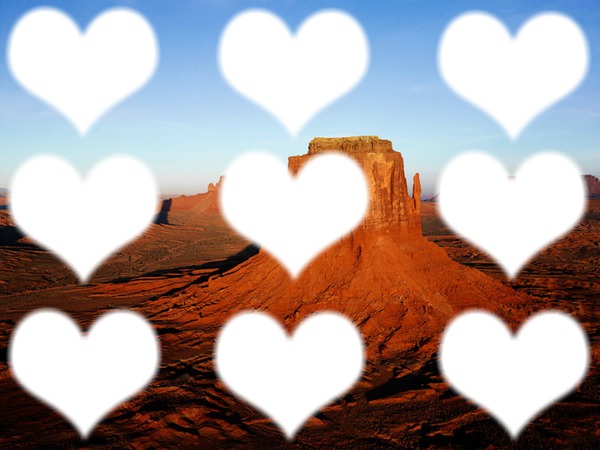 9 coeur dans le desert Fotomontage