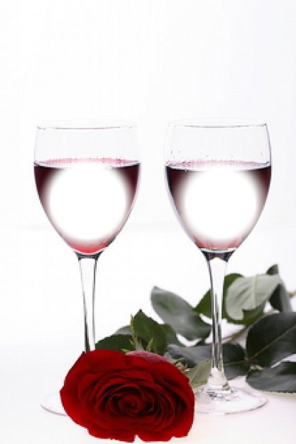 vino y rosa Fotómontázs