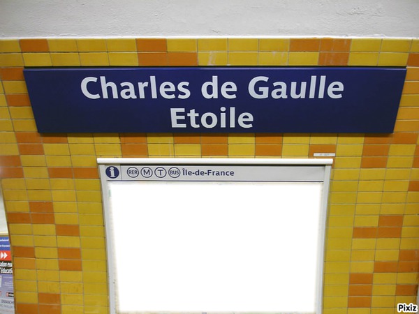 Charles de Gaulle Etoile Station Métro Valokuvamontaasi