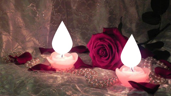 CANDLE ROSE Fotomontage