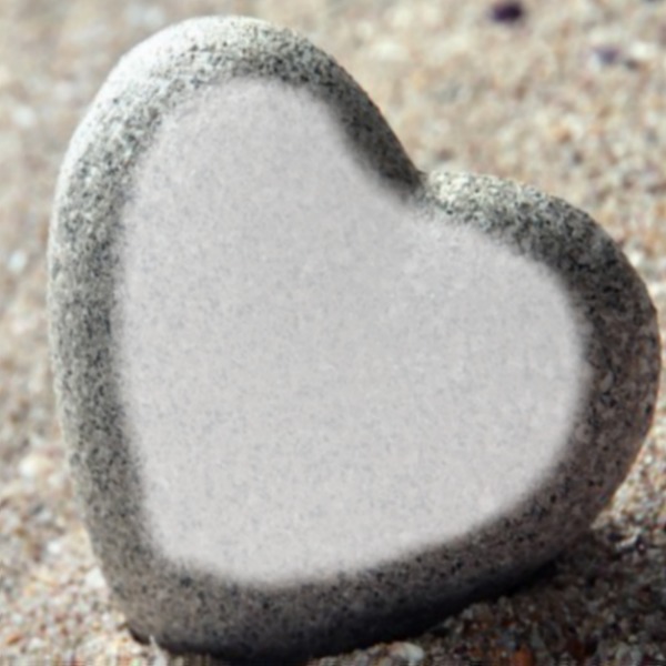 Piedra corazón, 1 foto Fotomontage