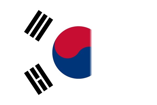 Korea flag Fotomontagem
