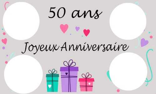 50 ans Photo frame effect