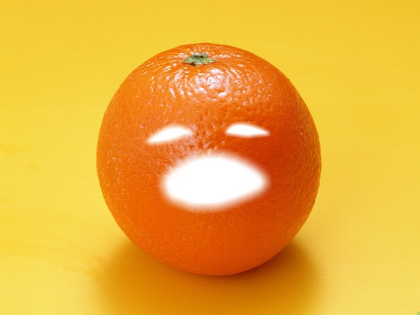 Make a orange! Photo frame effect