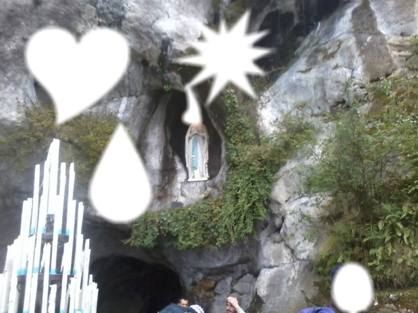 la grotte de lourdes Fotomontaža