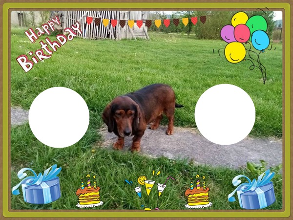 Happy birthday Photo frame effect