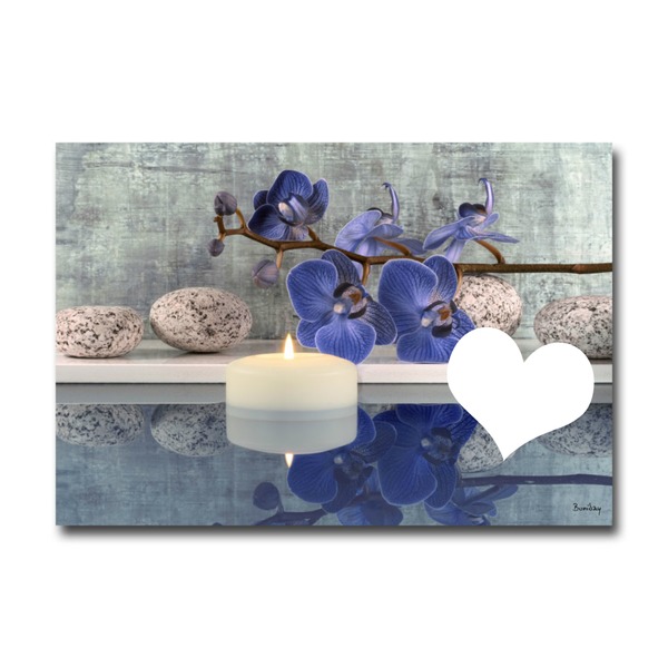 Orchidée bleue Fotomontaggio