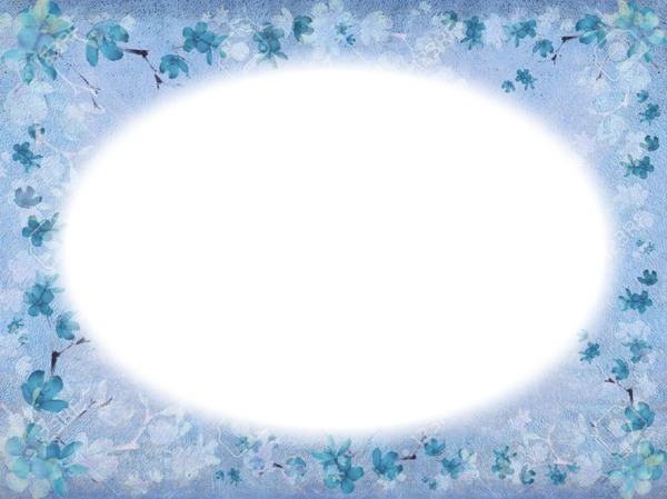cadre fleur bleue Fotomontaža