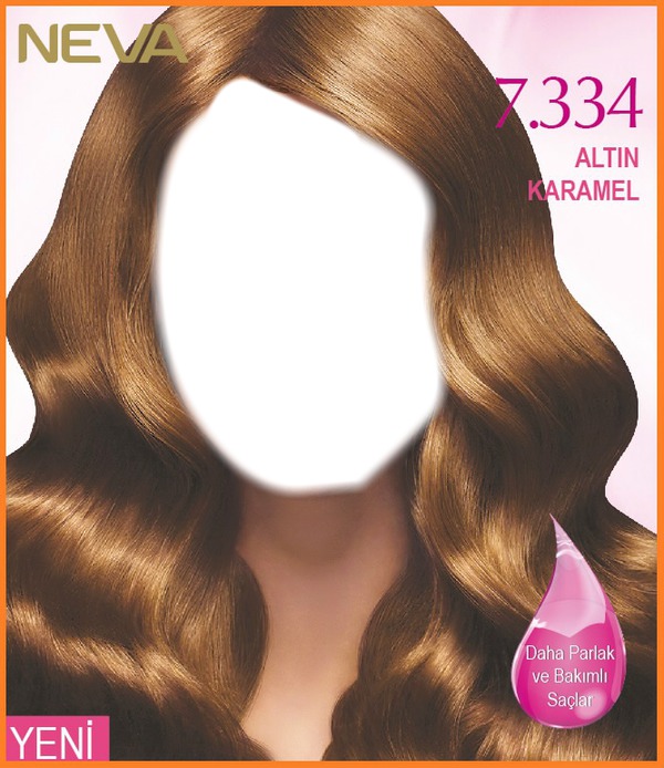 Altın Karamel Saç Fotomontage